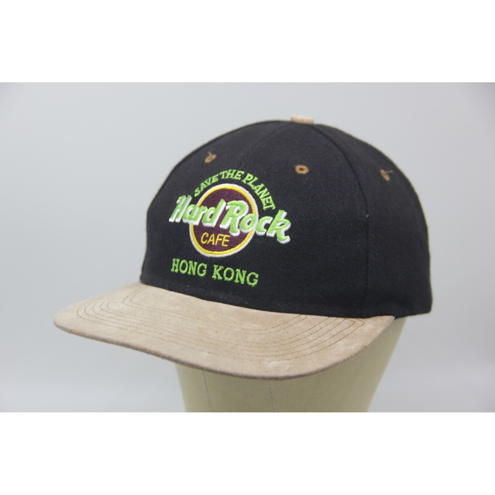 Vintage Hard Rock Cafe Hat Hong Kong Save The Planet Wool Blend Snapback Cap